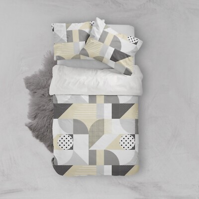 3D Geometry Graphic Pattern Quilt Cover Set Bedding Sets Pillowcases Queen 12