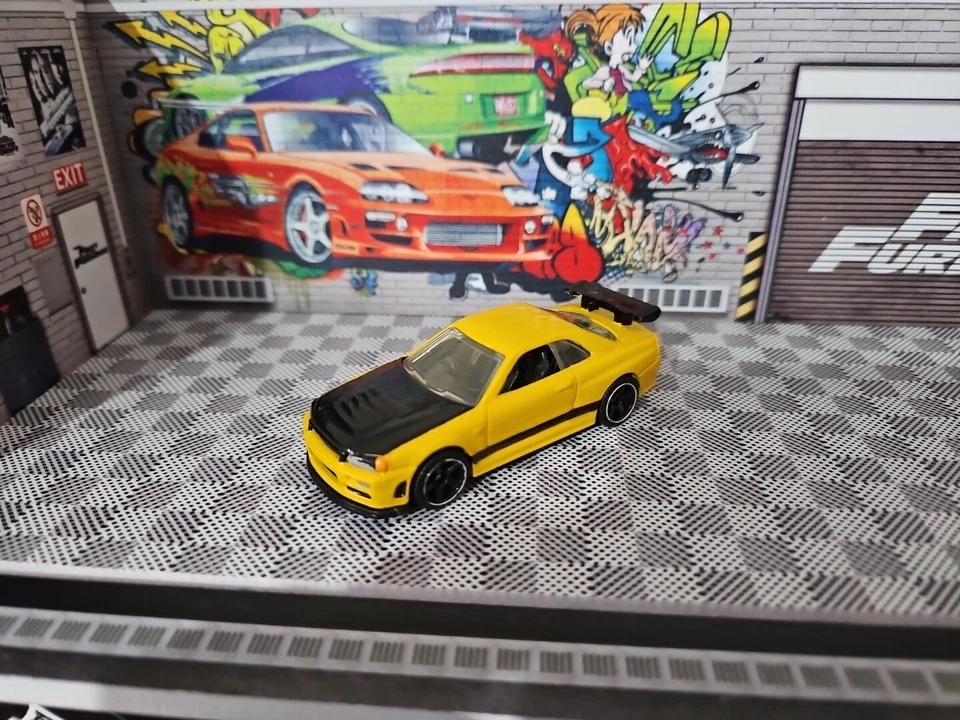 INTERCAMBIO DE RUEDAS PINTURA PERSONALIZADA HOT WHEELS NISSAN SKYLINE GT-R R34 Combinar franqueo Foto 4 de 4
