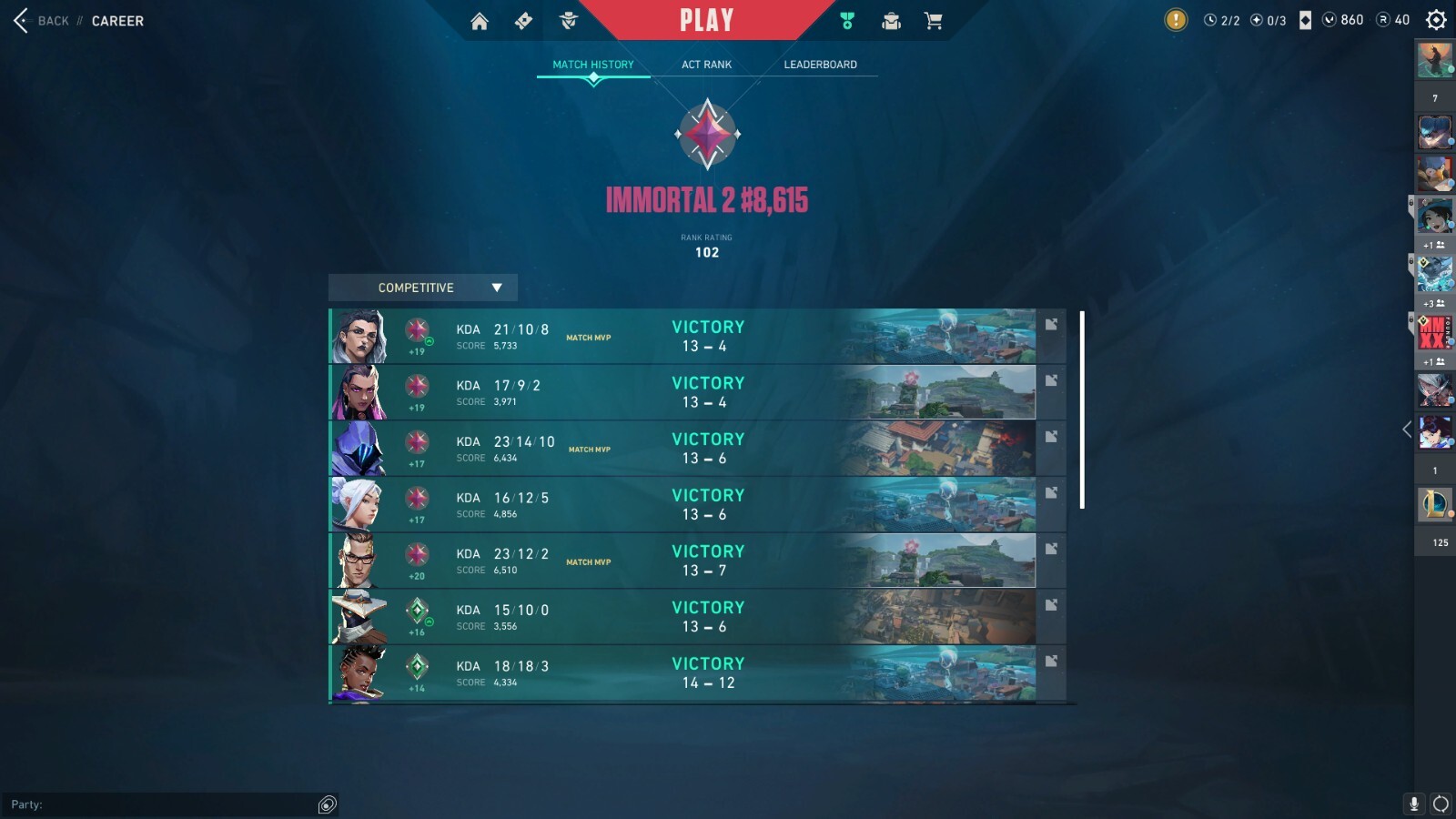 Valorant NA Immortal Account (Peak Immortal 2, 900+ spent) eBay