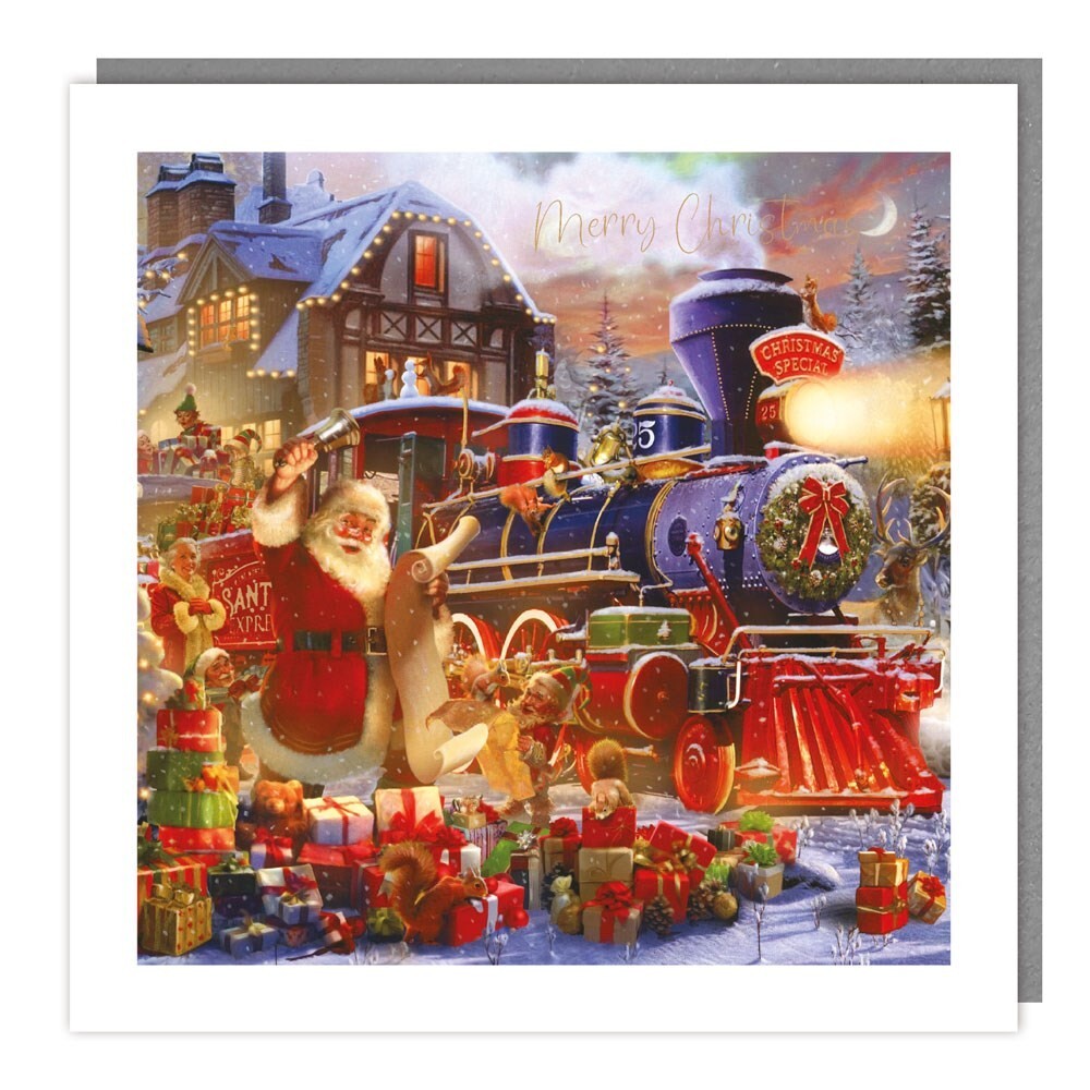 Charity Christmas Cards 5 Pack Santa Express Train – Marie Curie Xmas Cards