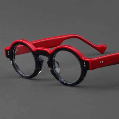 Fashion Retro Round Acetate Eyeglass frame Full Rim Glasses Women Men Spectacles