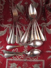 ancienne partie menagere metal argenté epoque 1900 poincon christofle fourchette