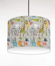 SAFARI JUNGLE animals CEILING DRUM LIGHT SHADE / TABLE LAMPSHADE 3 SIZES