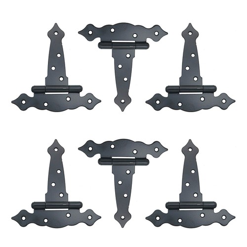 Heavy Duty Shed Hinges, Wood Gate Strap Hinge, Door Barn Gates-6 Pieces (5 inch) - Picture 9 of 9