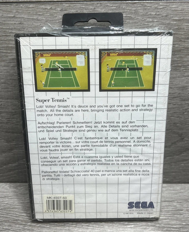 NEW SEALED!!! Super Tennis The Sega Cartridge Sega Master System - Image 3 of 4