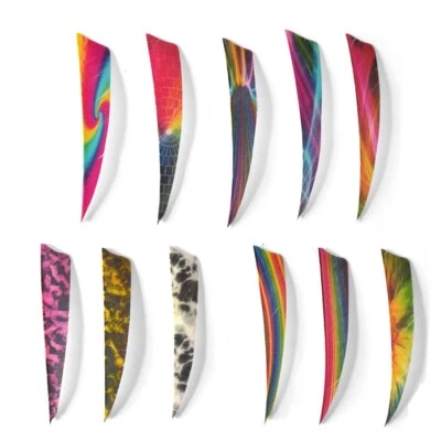 AMEYXGS 50 Stück PfeilFedern Truthahnfedern Bogenschießen Naturfedern 4" Befiederung