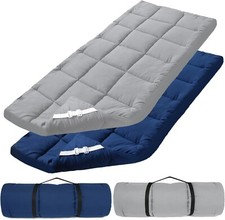 Camping Cot Mattress Pad Quilted Sleeping Pad Thick Soft Topper 2 Pack 75"x30"