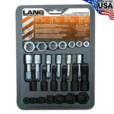 Lang Rethreading Tap & Die Set NF-SAE NC-USS Thread Restore 26pc Made in USA