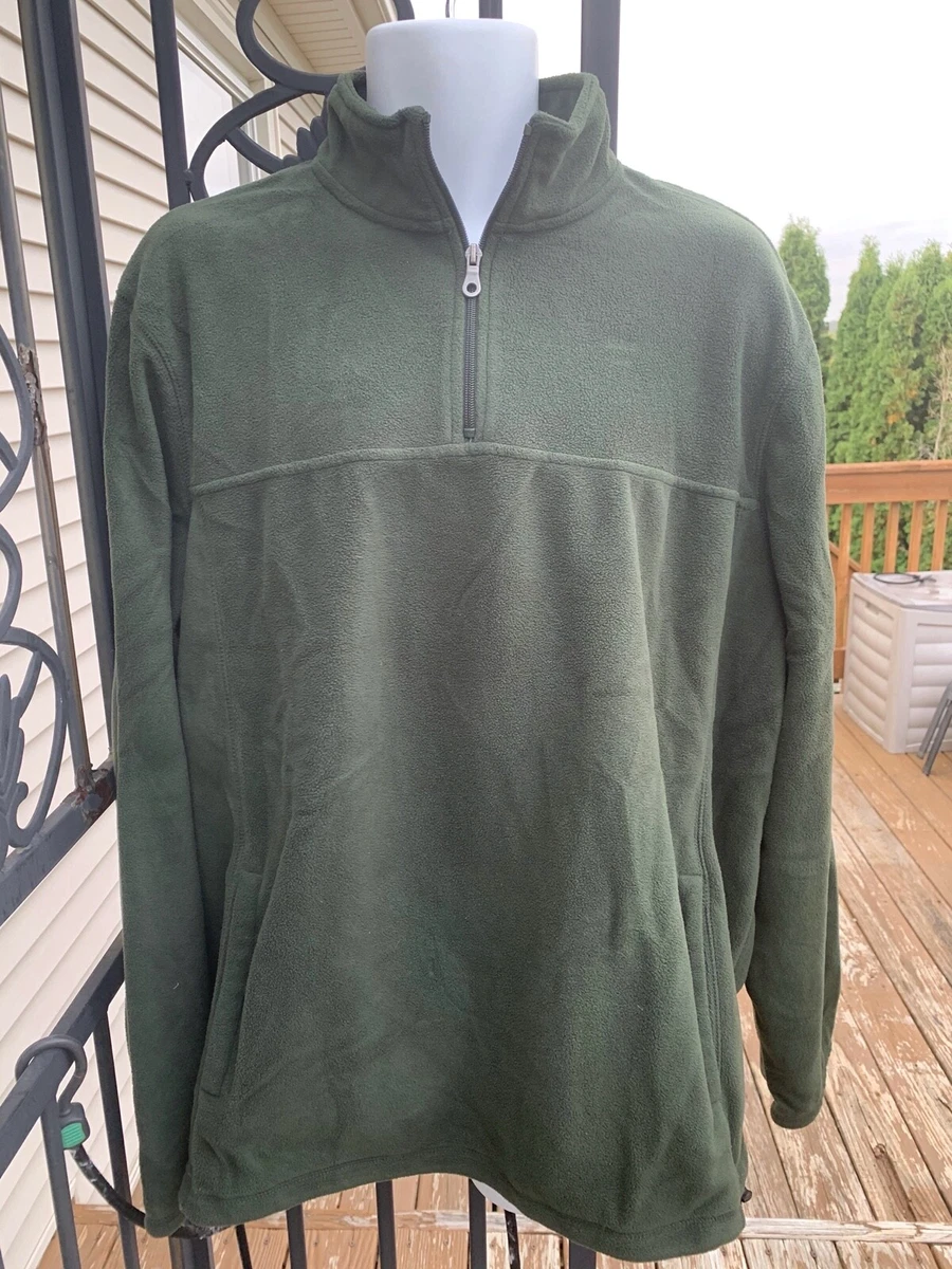 Croft & Barrow XL Arctic Fleece L/Sleeve Ultra Soft 1/4 Zip Pullover Army  Green