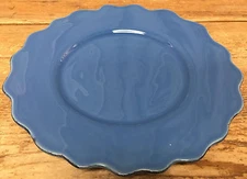 Grestel Portugal Majolica 1 Blue Dinner Plate Scalloped Edge Stoneware GTL10
