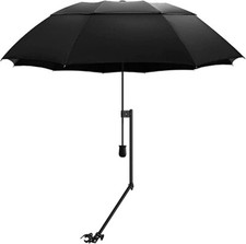 Beach Umbrella with Adjustable Universal Clamp, Portable for Chair BBQ Parties