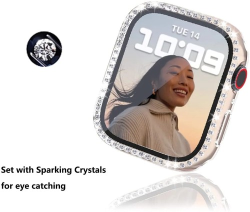 Diamond Case For Apple Watch Ultra 2/1 9 8 7 Bling Bumper Screen Protector Cover - 第 3/20 張圖片