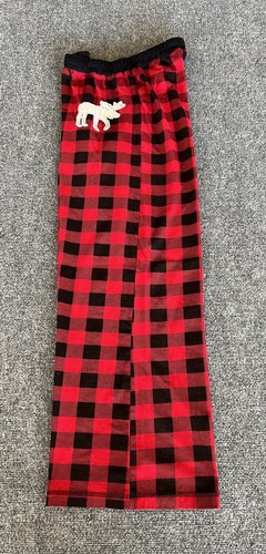 Lazy One Womens Yoga PJ Pants Moose Red Black Plaid Pajama Lounge XL - Picture 4 of 14