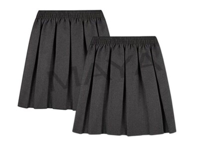 Girls Grey School Skirt Pleated Elasticated waist girls' skirts school  skirts UK