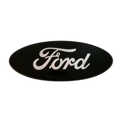 Premium Logo 7" Emblem: Black Oval RED Logo For Ford Grille - Foto 6