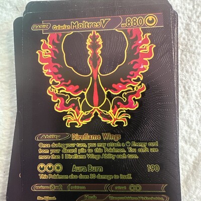 Galarian Moltres V  Direflame Wings Black Color Fan Art