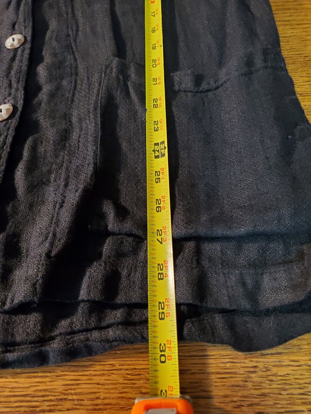 Cut Loose Oversized Small Black 100% Linen Jacket… - image 10
