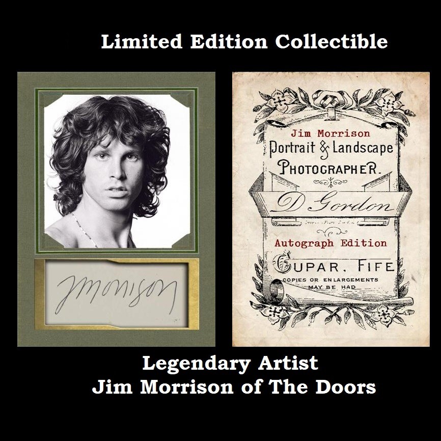 JIM MORRISON Legends Photo Card Art Collectible Original Design
