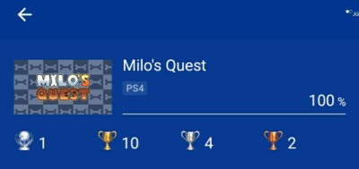 Milo's Quest PS4 Platin Trophy Trophäen Service ASIA Version