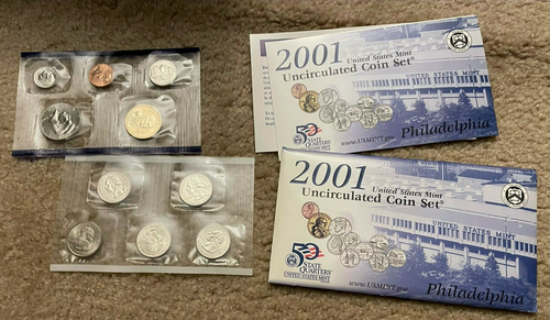 2001 Mint Set Original Envelope P and D, Denver unopened - Picture 2 of 2