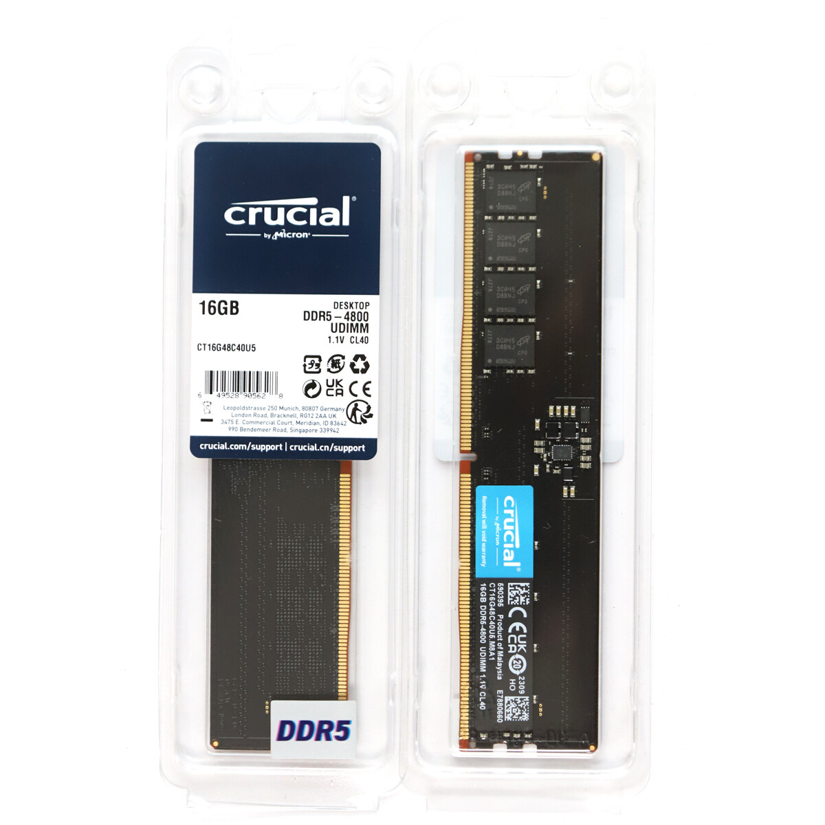 crucial 16GB DDR5 メモリー UDIMM ジャンク Crucial 16GB DDR5-5600