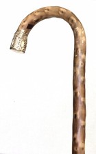 Vintage Antique Engraved Gold Filled Irish Blackthorn Walking Stick Cane Old