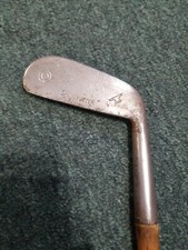 Hickory Shaft Golf Club Anvil Bullseye Cleekmark 2 Putter Spalding H104