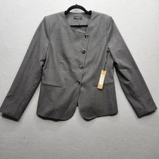 Donna Karan New York Women's Size 12 Gray Formal Business Blazer NWT