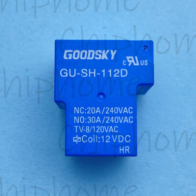 1PC GOODSKY GU-SH-112D 12VDC Power Relay 6Pins