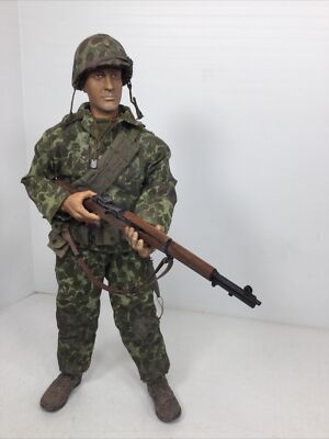 1/6 BBI CUSTOM USMC MARINE GEORGE CLOONEY PACIFIC M1 GARAND CAMO WW2 DID  DRAGON