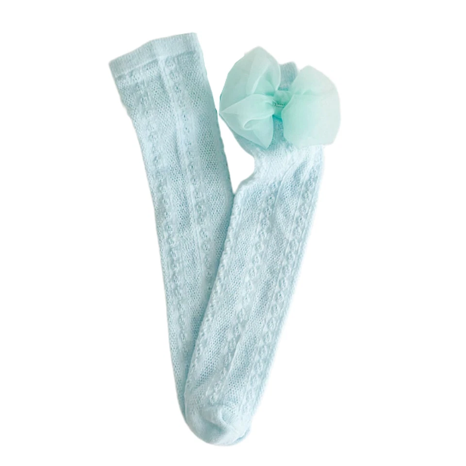 Niñas Hasta la Rodilla Calcetines Moño Recién Nacidos Algodón Bebé Calcetines Princesa Bebés Calcetines Foto 4 de 4