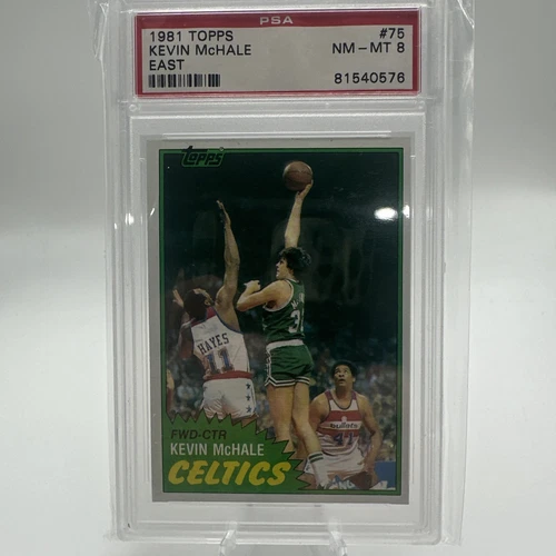 1981 Topps #75 Kevin McHale ROOKIE RC PSA 8 Graded Basketball Card 1981-82 East