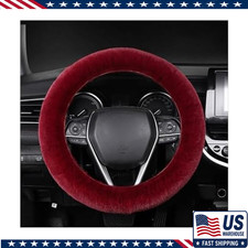Fuzzy Steering Wheel Cover 15 Inch Soft Wool Fur Protector Fluffy Winter Warm Fuzzy Steering Wheel Cover 15 Inch Soft Wool Fur Protector Fluffy Winter Warm