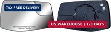 Replacement Passenger Right Side Door Mirror Glass Flat Heated with Convex Blind