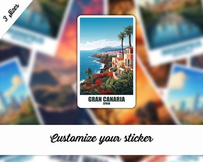 Gran Canaria Aufkleber Spanien Sticker Reise Kofferaufkleber Autoaufkleber