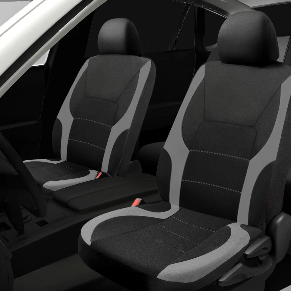 For TOYOTA 5-Seat Car Seat Cover Polyester FabricFront Rear Full Set Protector - Image 2 of 4