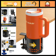 360 Rotating Desk Cup Holder Anti-spill Metal Clamp For Coffee Mugs Bottles