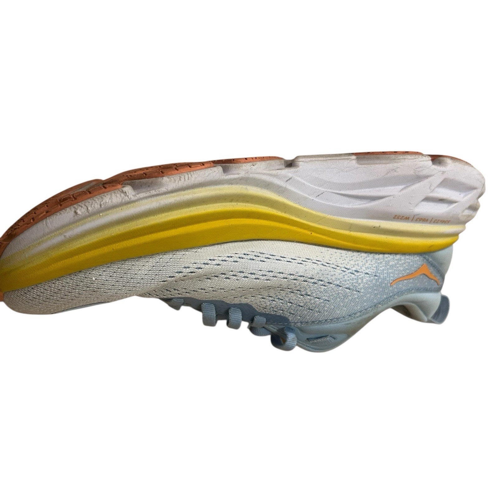 Hoka One One Shoes Womens 7B Bondi 8 Blue Yellow Running 1127952 SSCA Flaws thumbnail 12