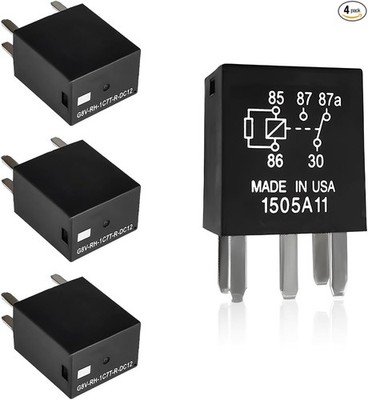 4 PCS Power Relays, 5 Pin 40A Fuel Pump Auto Power Relay Electric Color: 4 PCS