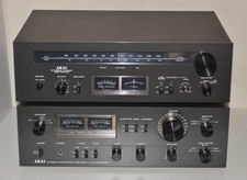 vintage AKAI AM-2650 Stereo Amplifier AT-2600 TUNER Black Japan working vg+