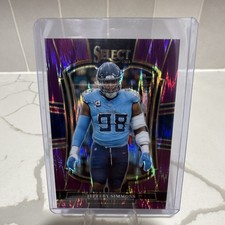 2025 Select Football Premier Level Purple Prizm Jeffery Simmons #125 30/699 