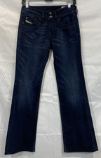Diesel Ronhar Low Bootcut Jeans Women Size 25/32 Dark Blue Stretch Pants Italy