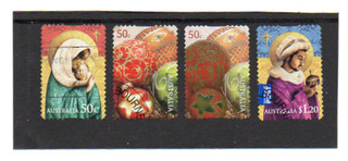 SG3097 100 AUSTRALIA CHRISTMAS FINE USED SET OF SELF ADHESIVES