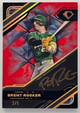 2025 Topps Diamond Icons Brent Rooker Black PolychromatINK Red Auto /5 Athletics
