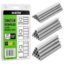 T50 Staples 20 Gauge 3/8 Crown Galvanized 2520 Count Heavy Duty Upholstery Craft