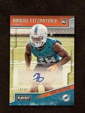 Minkah Fitzpatrick Rookie Auto # 18/50 2018 Playoff NFL #243 Miami Dolphins RC