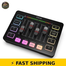 FIFINE Gaming Audio Mixer with XLR Interface, RGB LED