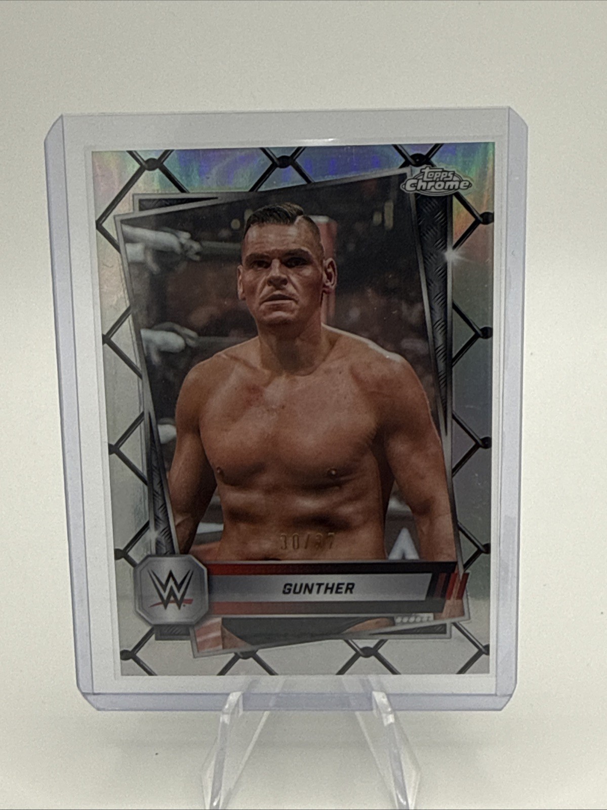 2025 Topps Chrome WWE Steel Cage Refractors #2 Gunther 15/37 - NM-MT