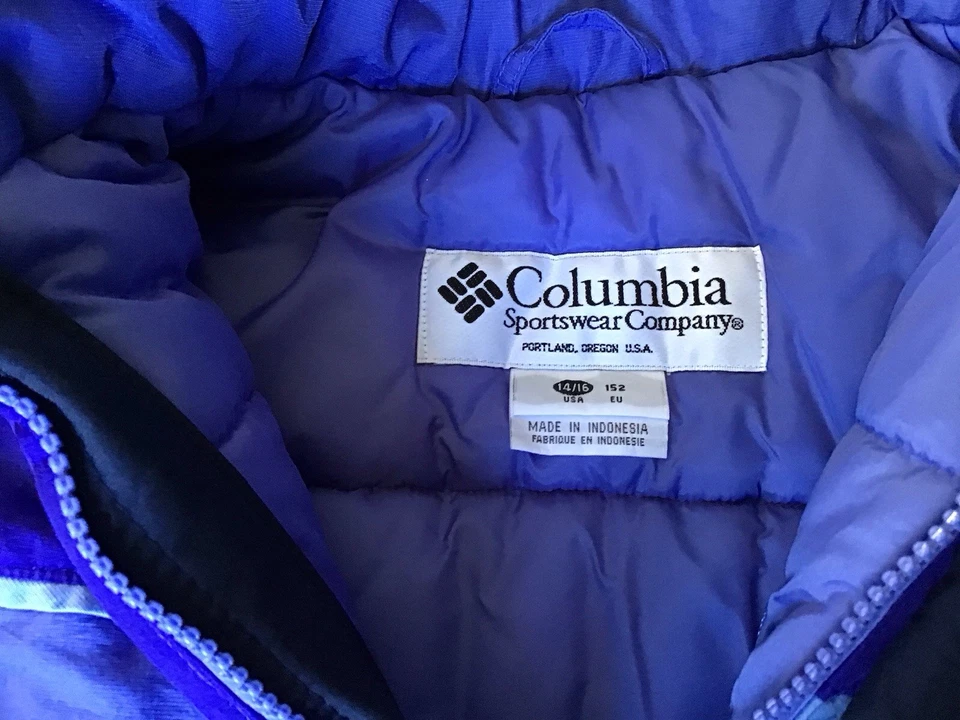 Columbia Fire Ridge Niñas L 14/16 Azul Cálido Esquí Snowboard Chaqueta Con Capucha Foto 4 de 4