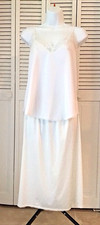 Vtg Women  s Sz Medium Lacy Cami  Long Half Slip, can roll up to short-White